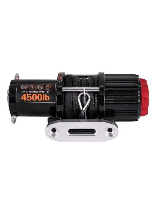 Troliu electric EMD Winch 4500lbs (2041kg), 12V, cablu sintetic 12m, raport 166:1