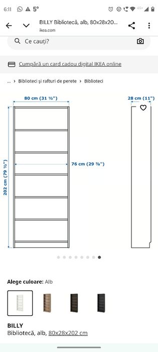 Mobilă Ikea albă foarte bună