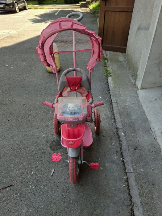 Tricicletă pentru copii DHS Merry Ride, de culoare roz