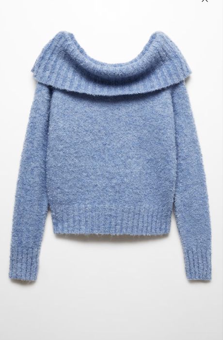 Mango нов off shoulder пуловер размер ХС