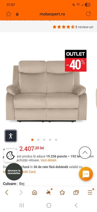 Fotoliu Mobexpert 2 persoane