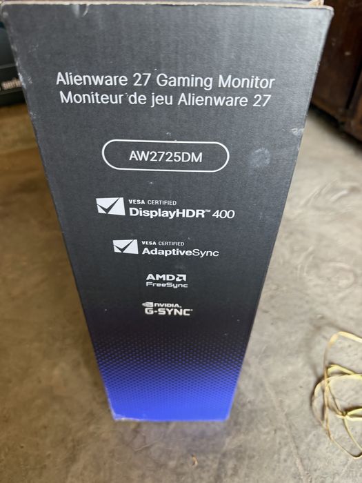 Гейминг монитор Dell - Alienware AW2725DM, 27'', 180Hz, 1ms, IPS, Adaptive-Sync