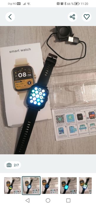 Ceas smartwatch cu ecran tactil, ecran HD TFT de 4.65 cm, corp aliaj,