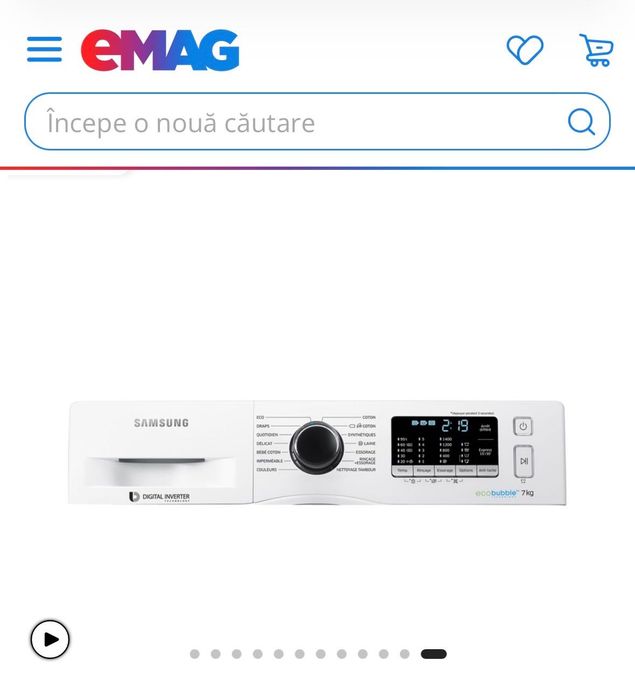 Masina de spalat rufe Samsung Eco Bubble AddWash WW70K5410UW/LE, 1400 RPM, 7 kg, Inverter, Clasa A+++, Alb