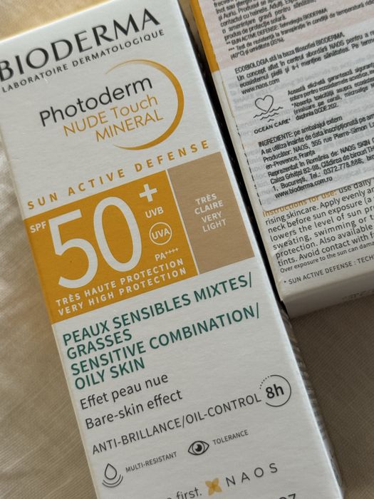 Bioderma SPF 50 crema fata protectie solara Photoderm fond ten