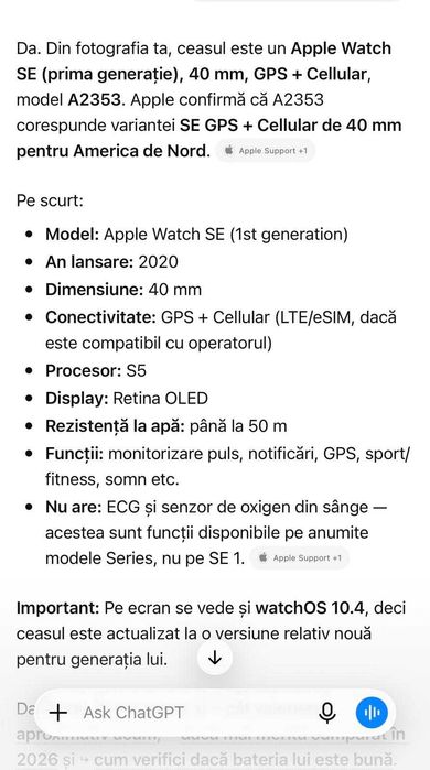 Apple Watch SE 2020 /Battery Health 96%/ 40mm ROSE GOLD