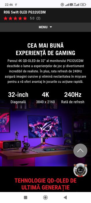 Monitor Asus ROG Swift OLED PG32UCDM