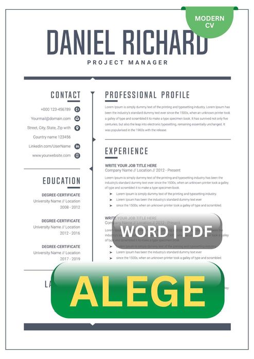 Redactez CV și scrisoare de intenție profesionale – RO / EN