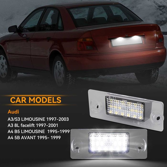 LED плафони регистрационен номер за Audi A3 8L A4 B5