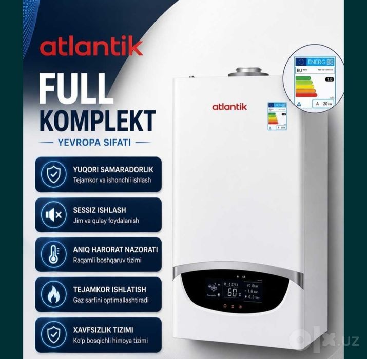 Atlantik 16kVt Katyol Работает Пронан газ! Котел ГазовыйKotel katel