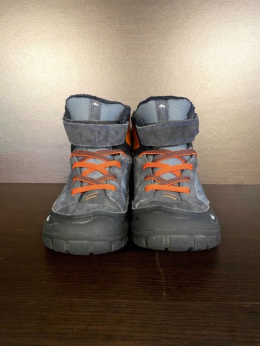 Детски непромокаеми туристически обувки за преходи SH500 warm, с велкр