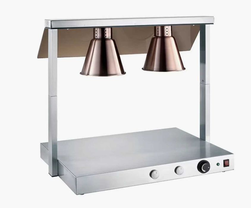 Лампа для подогрева блюд Верх+Низ, Настольная. Серебро G040-SILVER