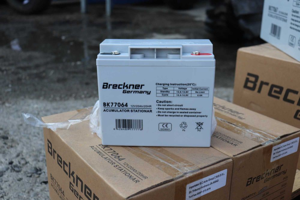 Baterie cu gel 12V20AH Breckener Germany Nou Livrare Garantie AgroMir