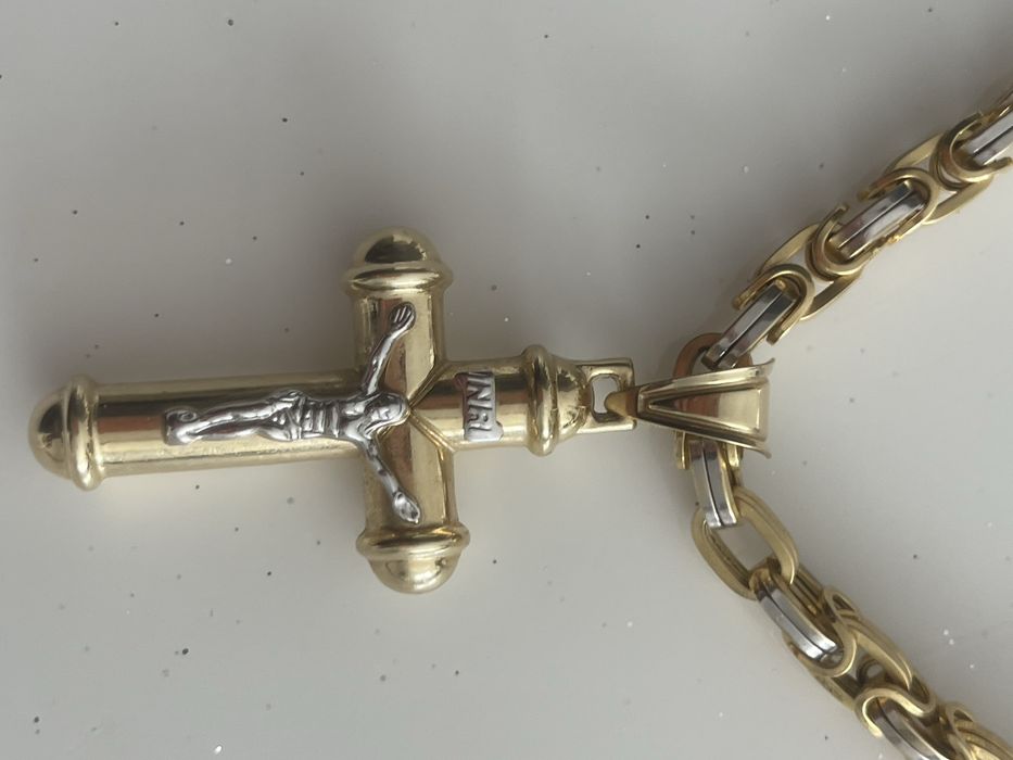 Lant aur cu cruce 14k/585. 37.80gr