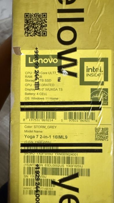 Lenovo Yoga 7 2-in-1 (16IML9)