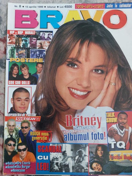 Revista Bravo Romania anii 90 cu Britney Spears pe coperta