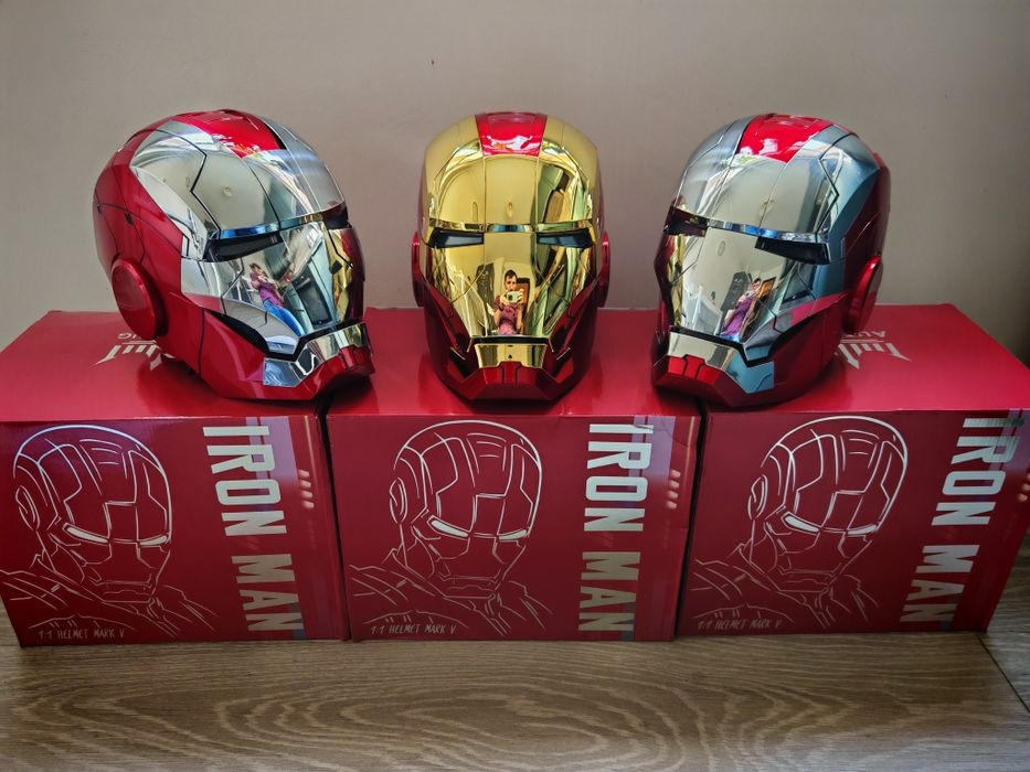 Casca electrica Iron Man MK5 1:1 PREȚ PROMO,telecomanda,comanda vocala