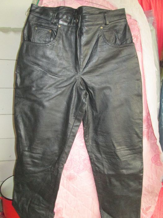pantaloni moto piele 34
