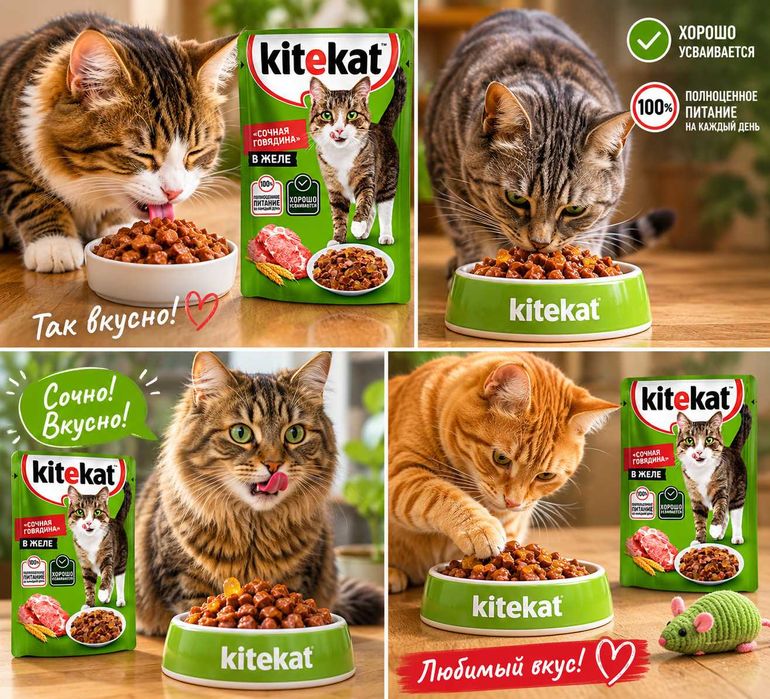 Влажный корм Kitekat