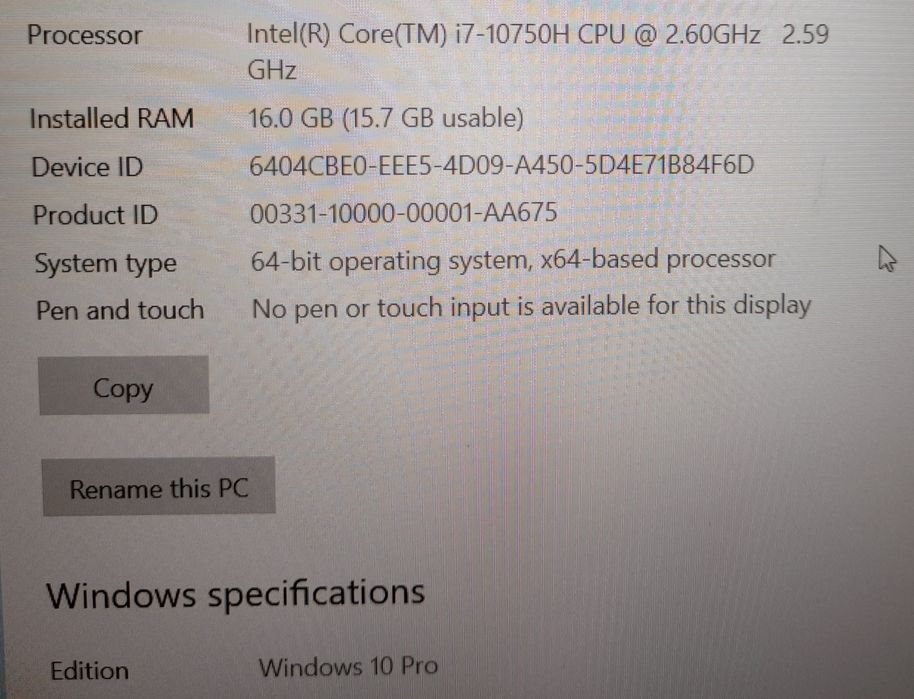 Laptop Gaming HP Pavilion 16 intel i7/16gram/gtx1650ti/512gbssd/16inch