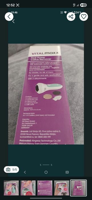 Aparat pentru îndepărtarea calusului. Se alimentează la curent.NOU!
