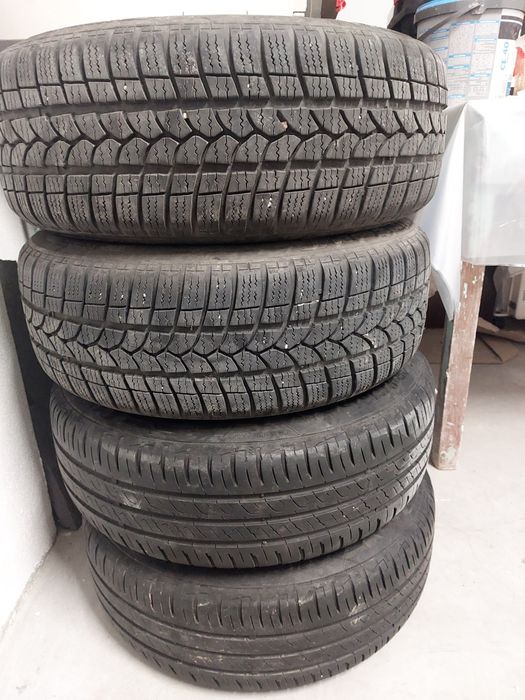 Продавам джанти 5х112 - 15" с гуми 195/65/15-летни и 195/60/15-зимни.