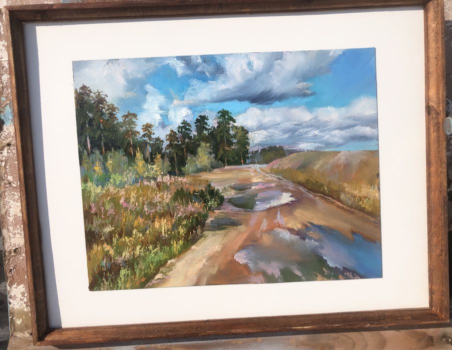 Этюды : картон масло размер 25-30