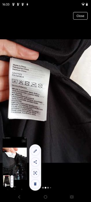 Rochie pentru fete 9 - 10 an, cu paiete H&M.