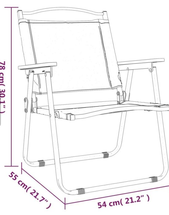Къмпинг стол/Сгъваем от плат ЧЕРЕН