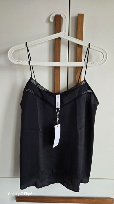 Mango топ от сатен нов С