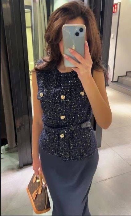 Твидовый жилет Zara