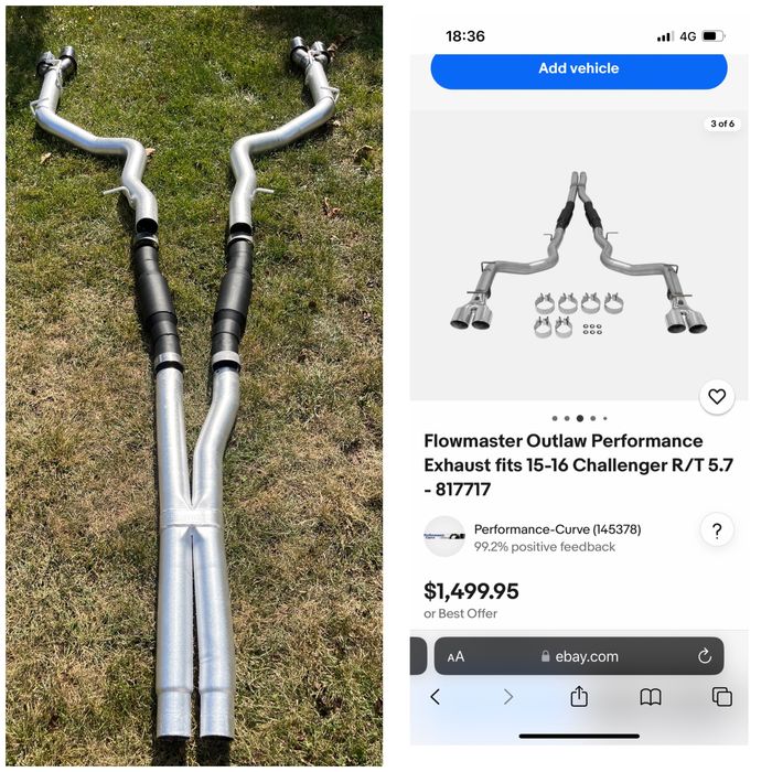 Генерация Flowmaster outlaw performance dodge challenger r/t (15-23г.)