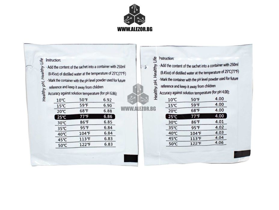 Калибриращи Буферни Разтвори За PH Метри, 4.01 И 6.86 PH, 20200018