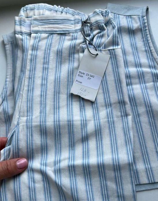 Set copii Wheat cămașă, vesta & pantaloni – NOU, scandinav minimalist