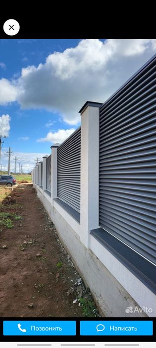 Производства  и установка жалюзи-заборов