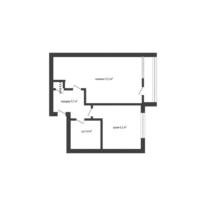 1-комнатная квартира