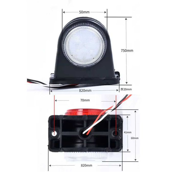 LED рогчета 12V/24V – Странични габарити за камион ремарке и платформа