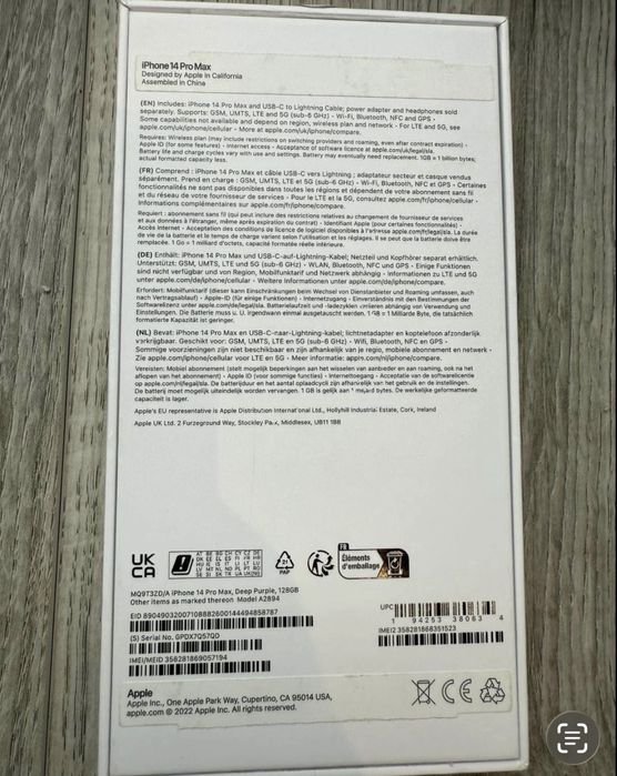 Iphone 14 pro max deep purple