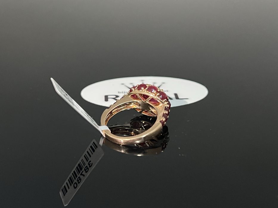 Bijuteria Royal CB : Inel dama diamant si rubin aur 18K 750 8,12 gr