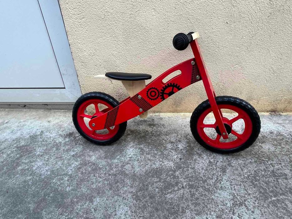 Дървен велосипед Moni балансиращ 5017 червен
