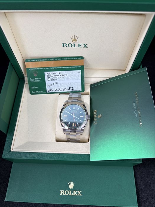 Rolex Milgaus GV cutie acte