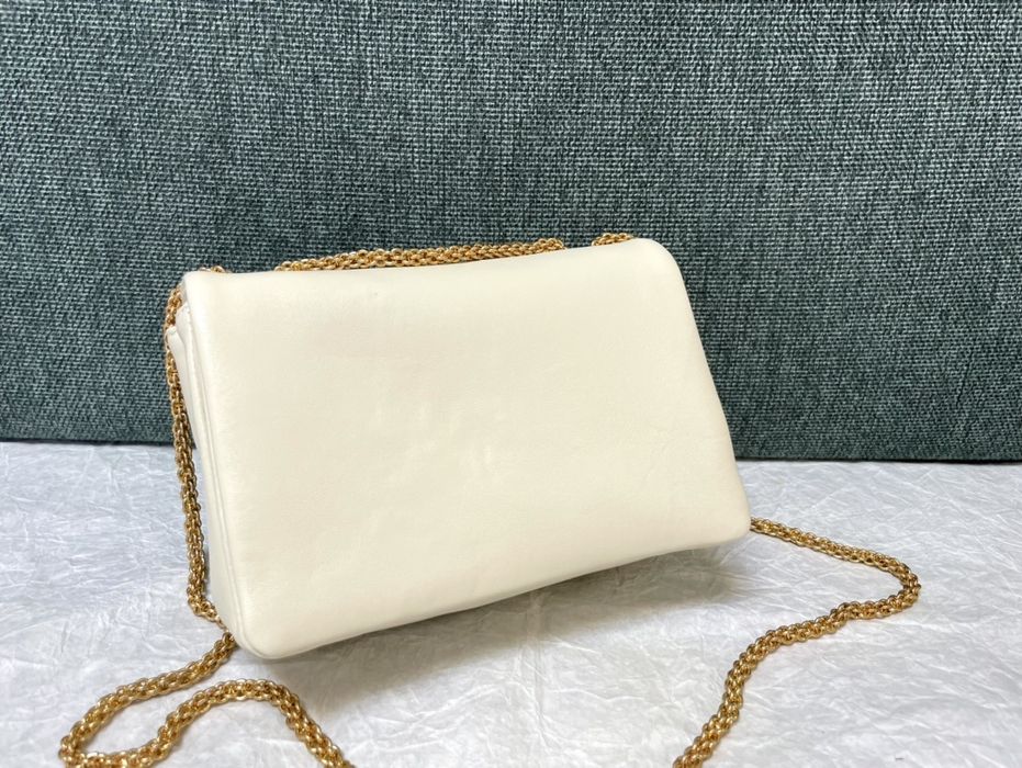 Geanta Valentino one stud 19cm alb, Premium