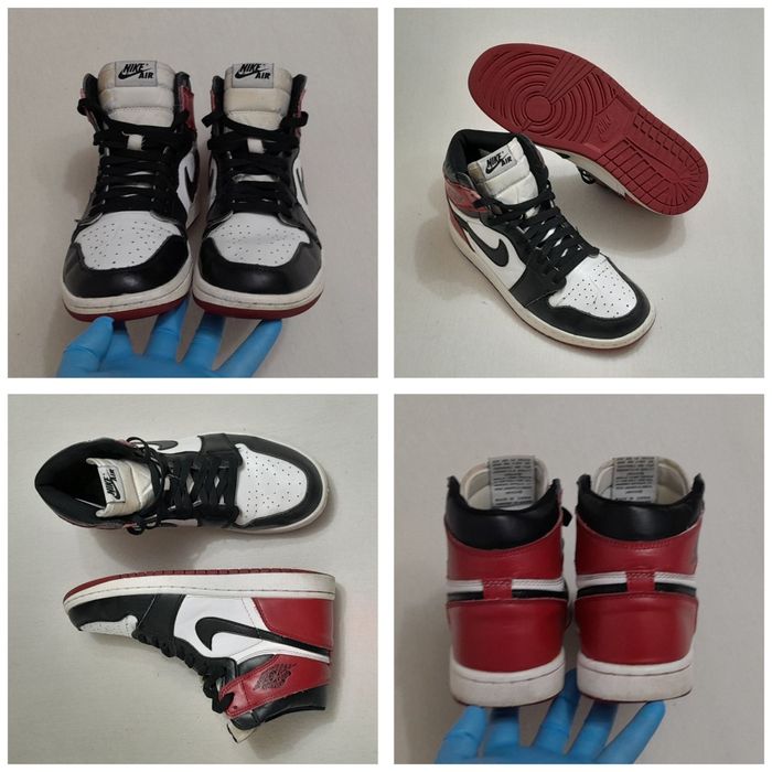 Jordan 1 Retro BG Black Toe, Chicago Bulls, Nr.42 EU