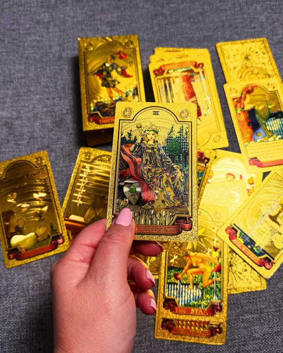 Оригинални  Златно луксозно таро (релефни карти)