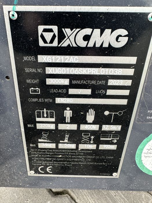 Nacela electrica XCMG 12 m