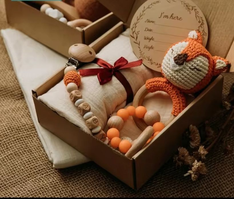 Нов!Подаръчен сет-комплект за бебе Muslins-ANTADESIM-6 части