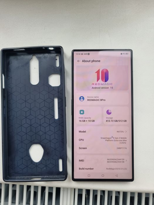 Vand Nubia ZTE Redmagic 8 Pro / 16GB + 10GB RAM /512GB, full box /arată ca si nou