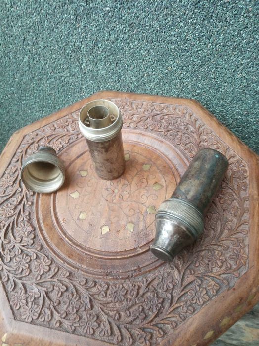 Ретро антикварни медицин. съдове от мед за стерилизиране на мед. игли.