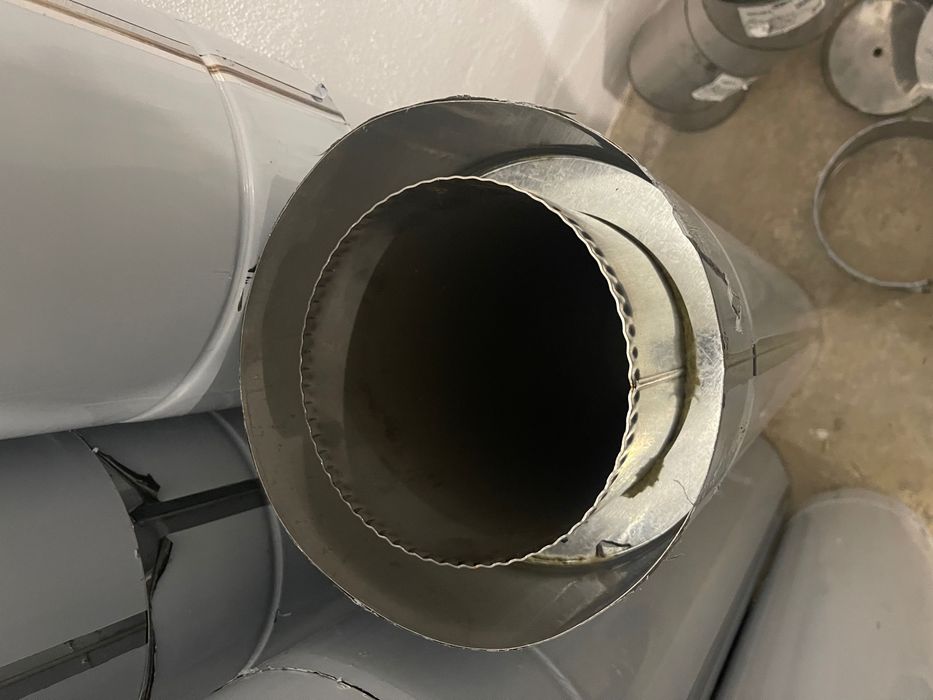 Horn de inox Coș de fum Burlane din inox izolate!