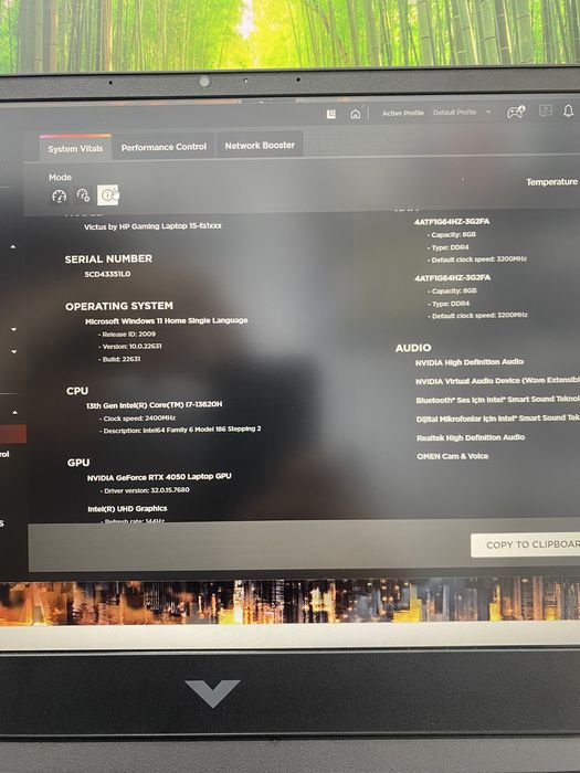 Геймърски лаптоп в гаранция! HP Victus i7-13620H/NVIDIA RTX 4050/16RAM